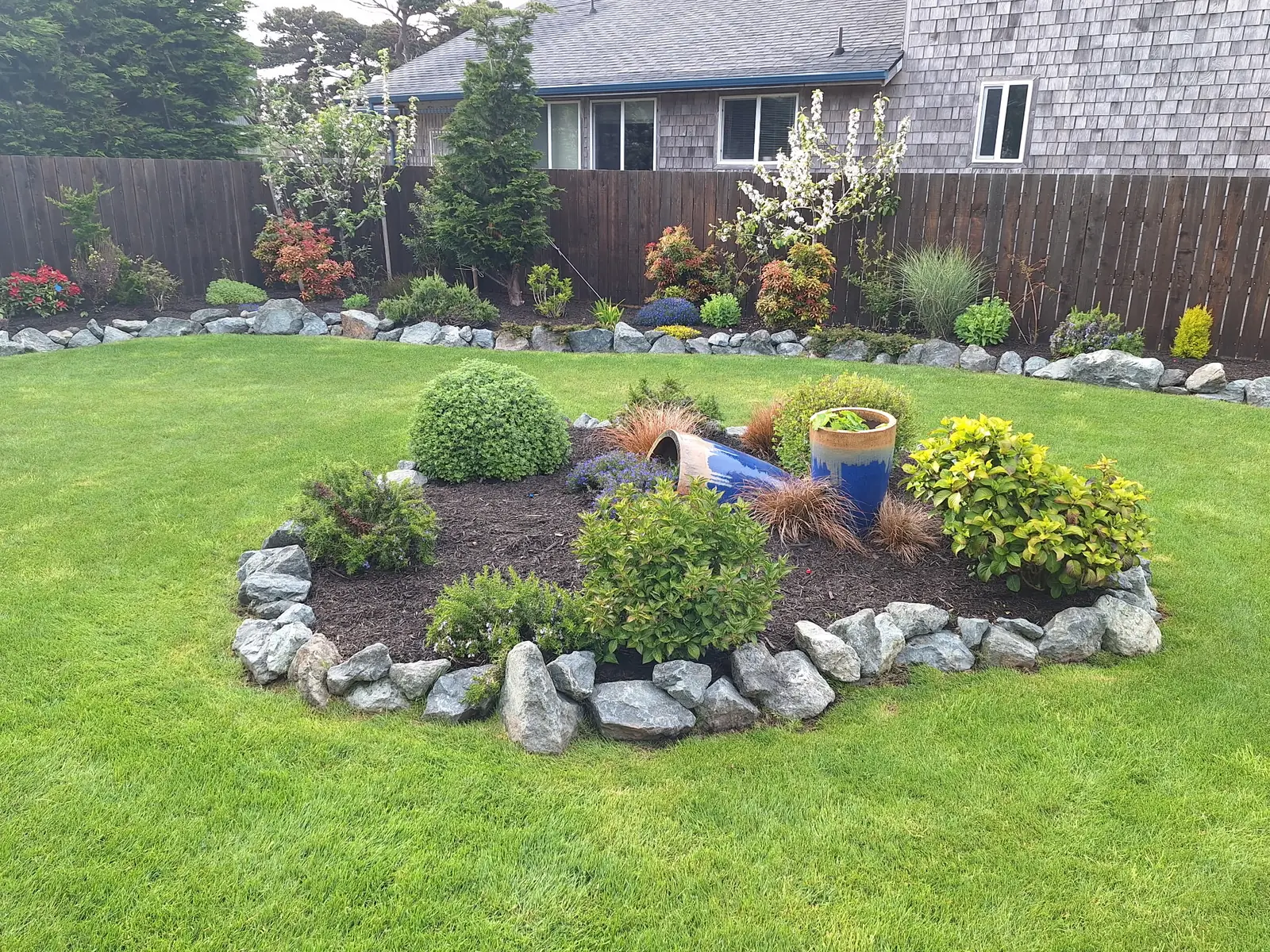 Landscape refresh with island bed