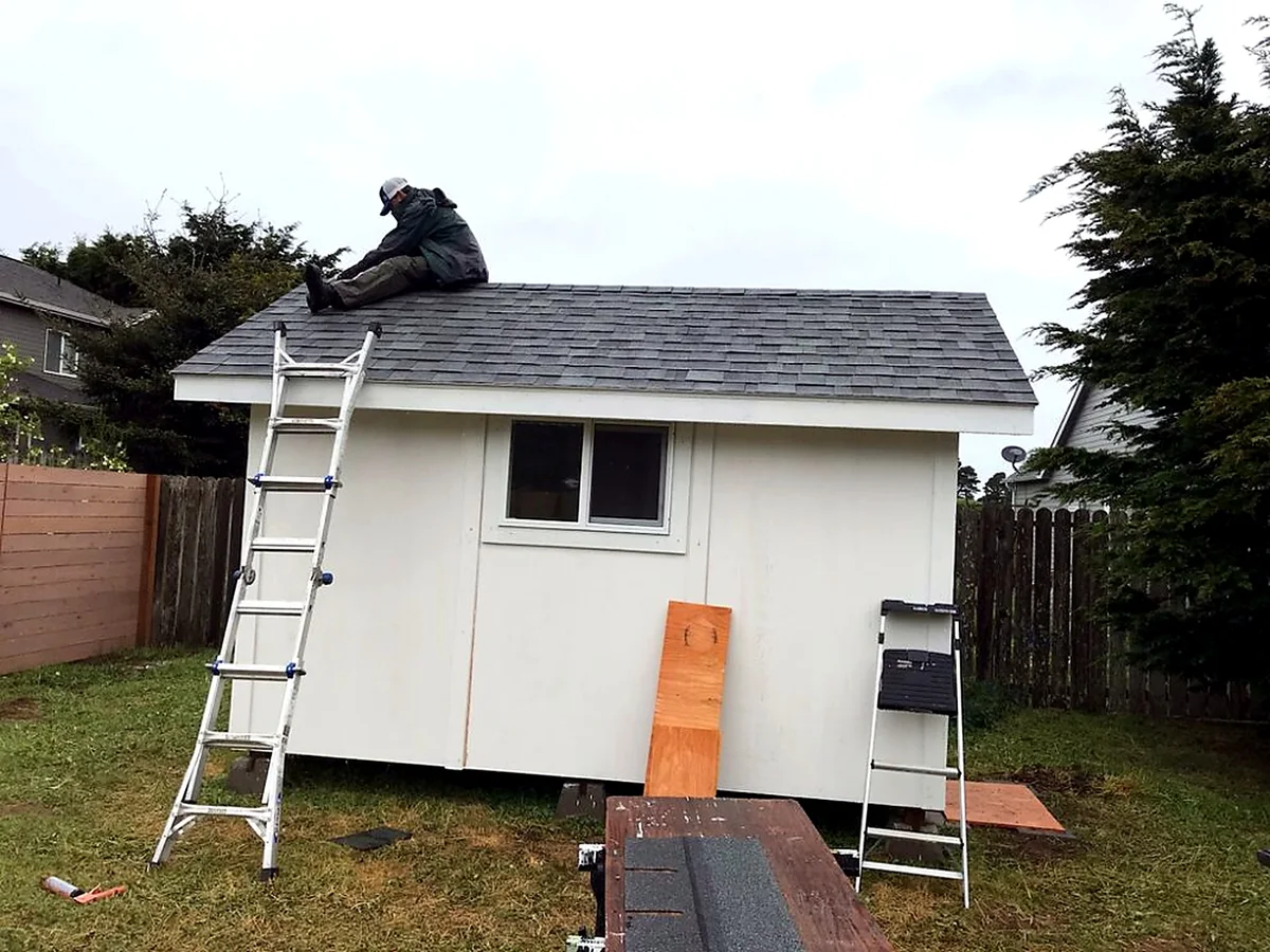 New roof going on during a remodel by SeaBreeze