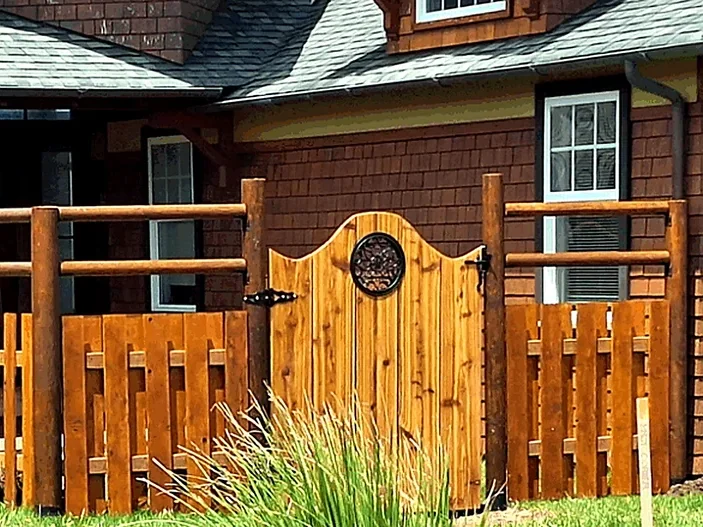 Custom wood gate built by SeaBreeze