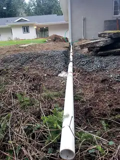 Hillside drain line