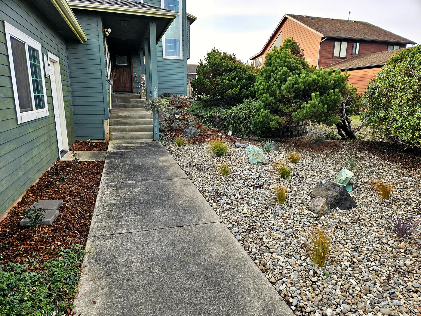 Coastal front yard landscaped by SeaBreeze