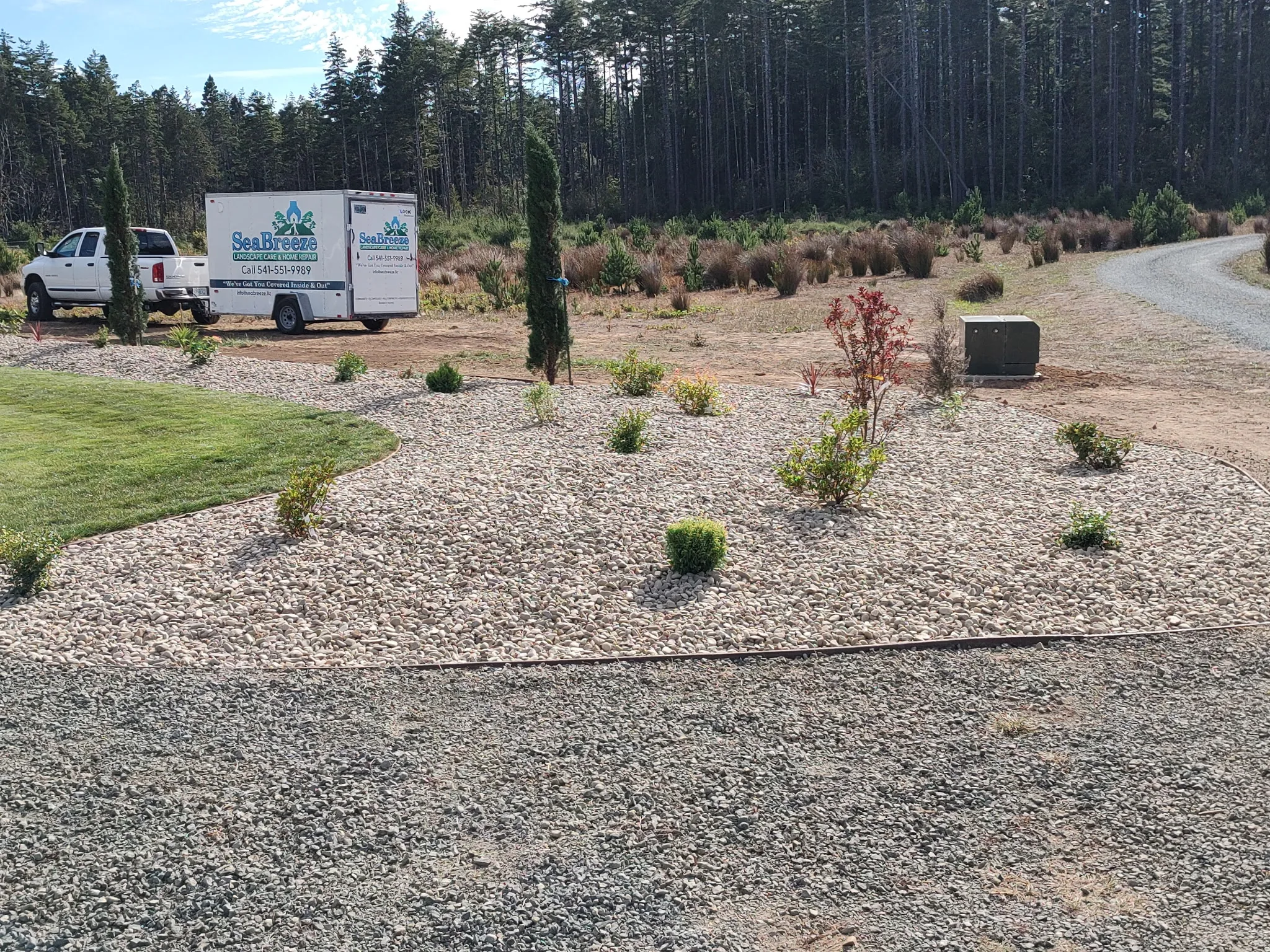 Rock planting bed